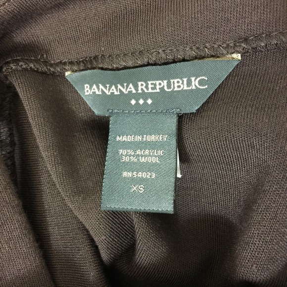 Banana Republic Dress XS Chocolate Brown Empire Twist Bow Open Back Wool Bl CUTE - Picture 4 of 4